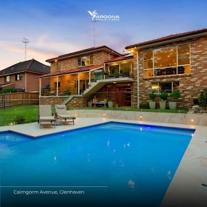 Luxury concrete swimming pool in Glenhaven NSW
