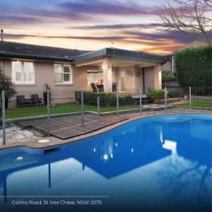 Luxury concrete swimming pool in Ives Chase NSW